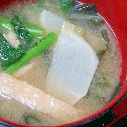 胃腸をいたわる♪　「小カブの味噌汁」